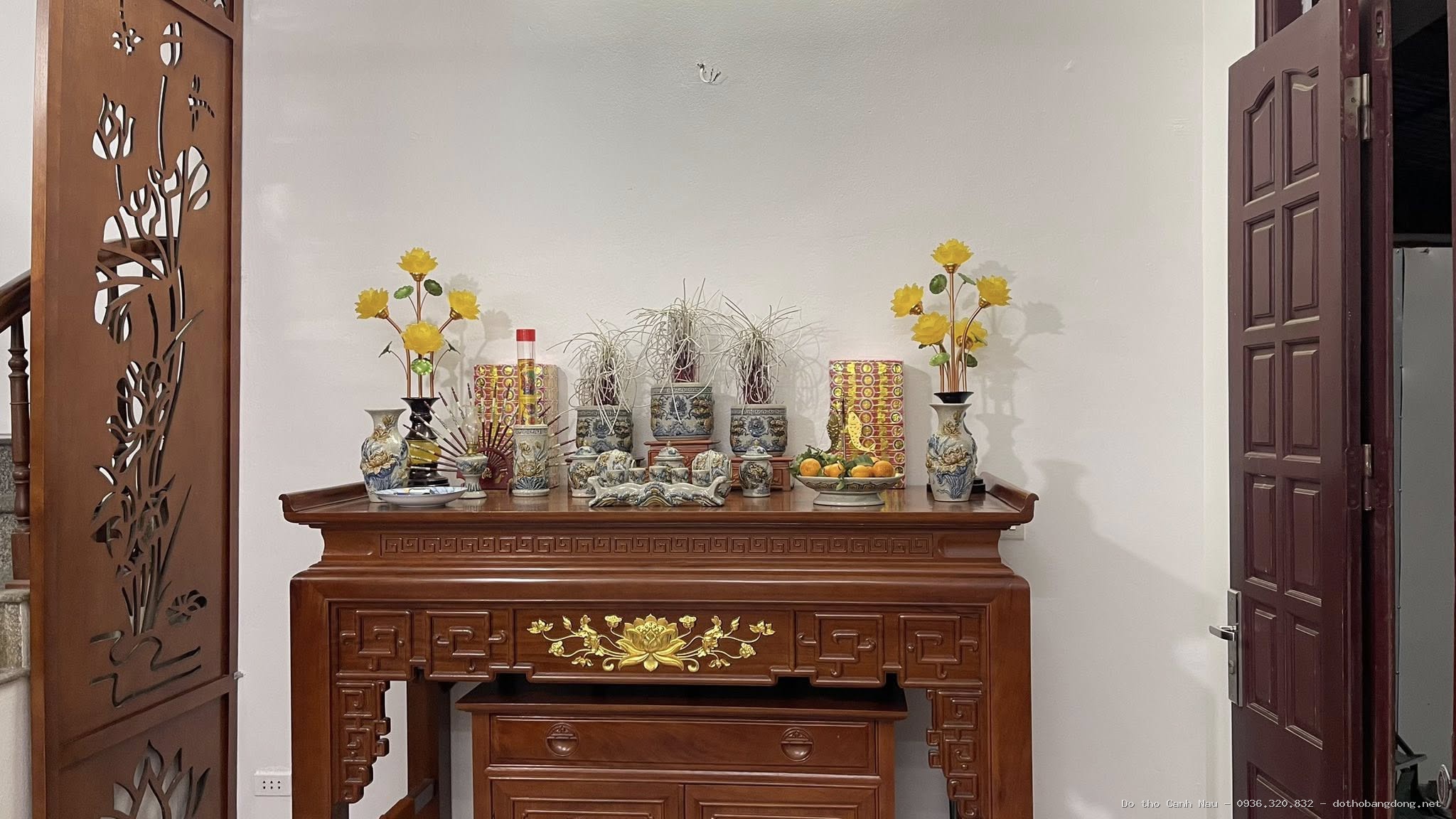 Bàn thờ 3 cấp đẹp Mộc Việt - Đồ thờ Sơn Vũ